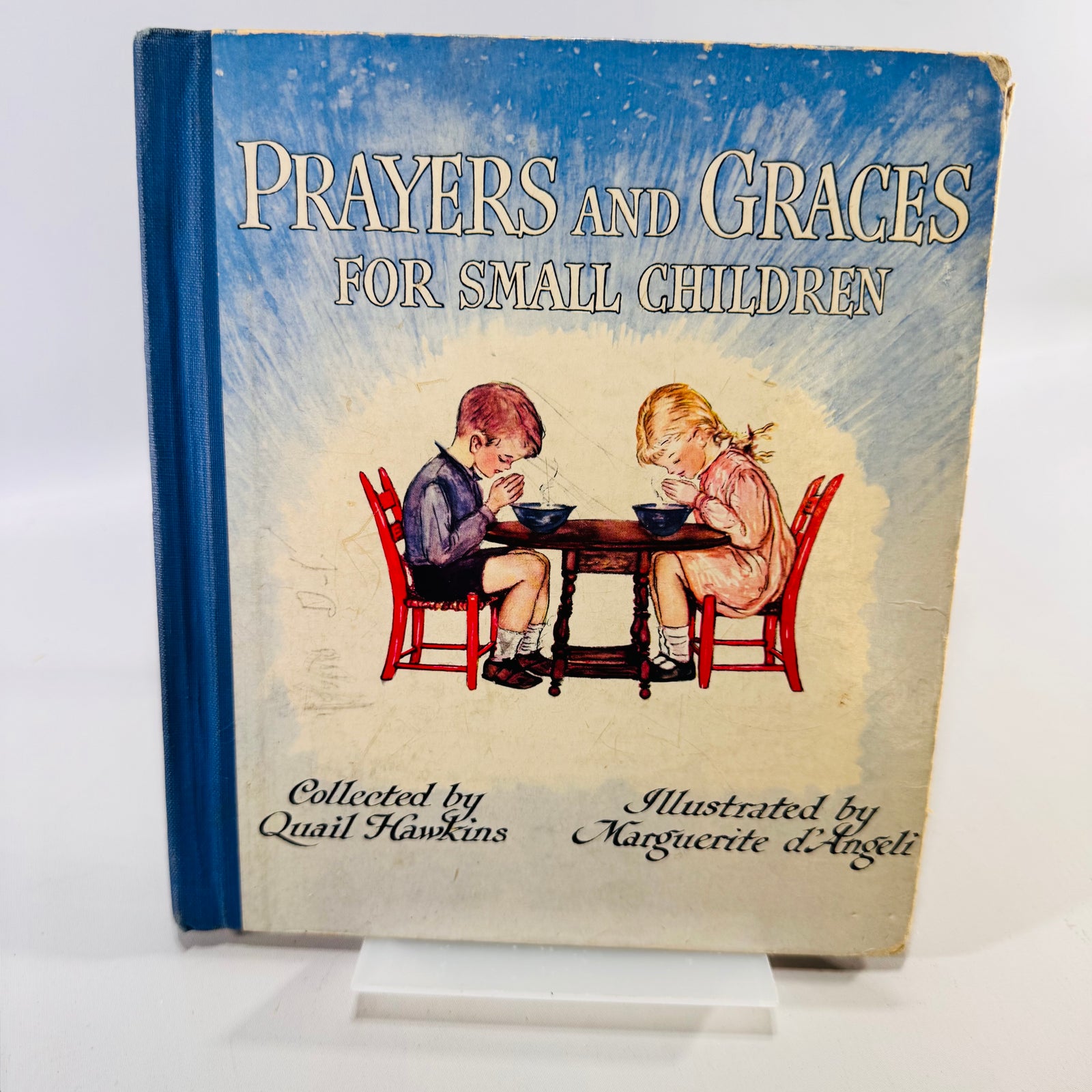 1941 Prayers and Graces for Small Children Quail Hawkins Marguerite de Angeli Vintage Prayer Book
