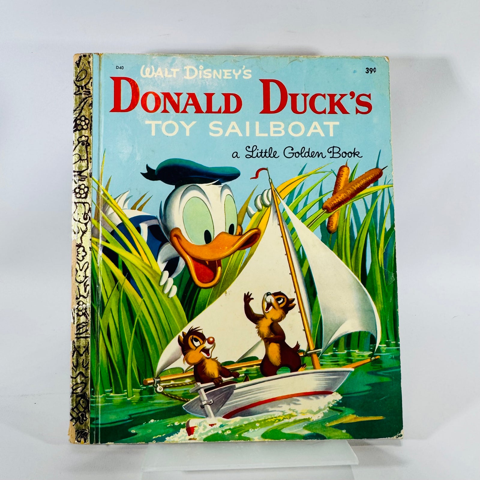 Vintage Little Golden Book — Walt Disney’s Donald Duck’s Toy Sailboat (1954, 8th Printing) — Annie North Bedford | Golden Press Disney Classic, Children’s Illustrated Fiction