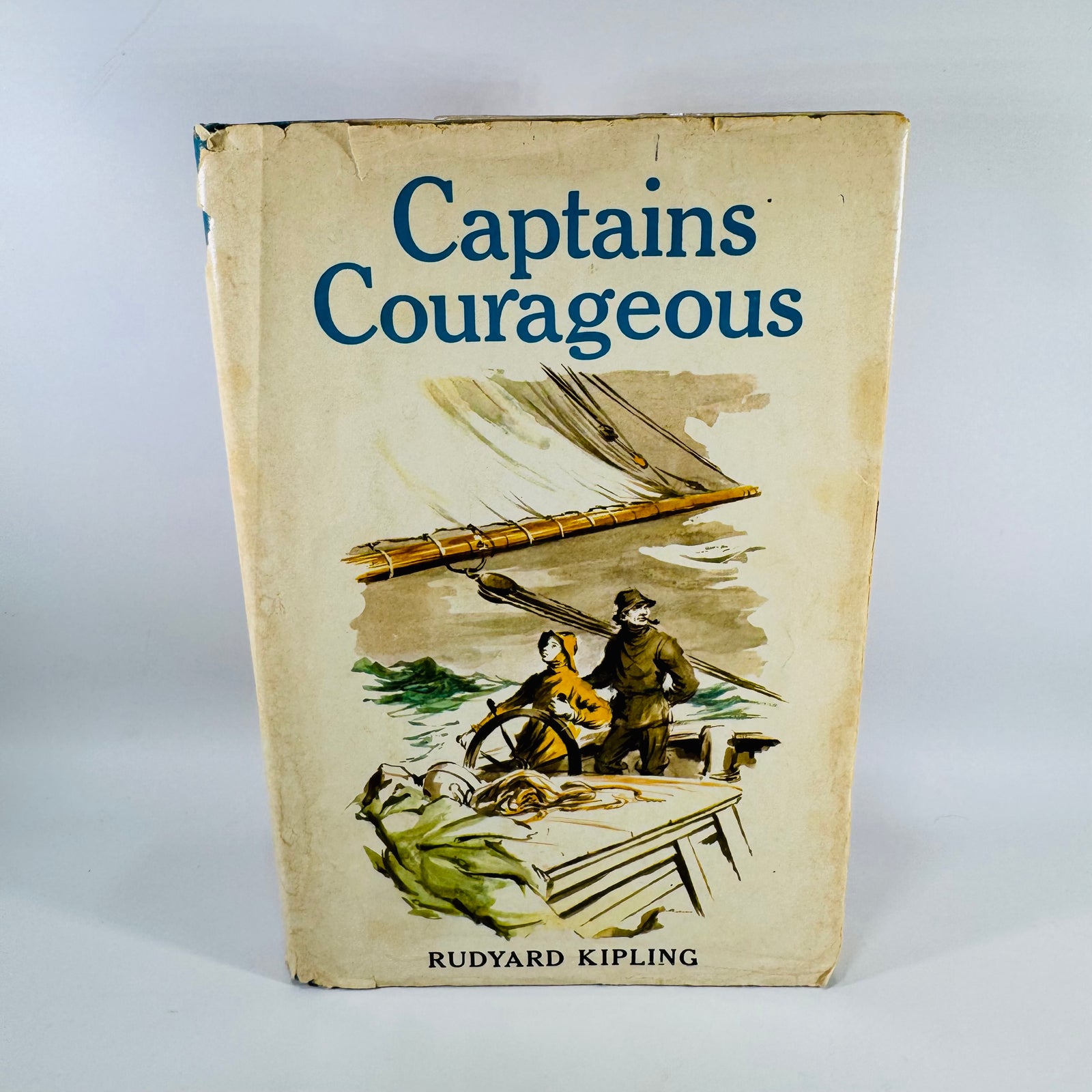 Vintage Nautical Adventure Classic — Captains Courageous (1957) — Rudyard Kipling | Lawrence Beall Smith Dust Jacket, Sea Adventure / Coming-of-Age Fiction