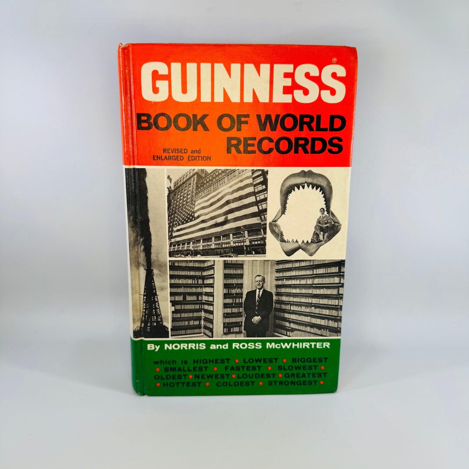 Vintage Pop Culture Reference Book — Guinness Book of World Records Revised and Enlarged Edition (1968) — Norris & Ross McWhirter | Pictorial Hardcover, Trivia / Reference / Pop Culture