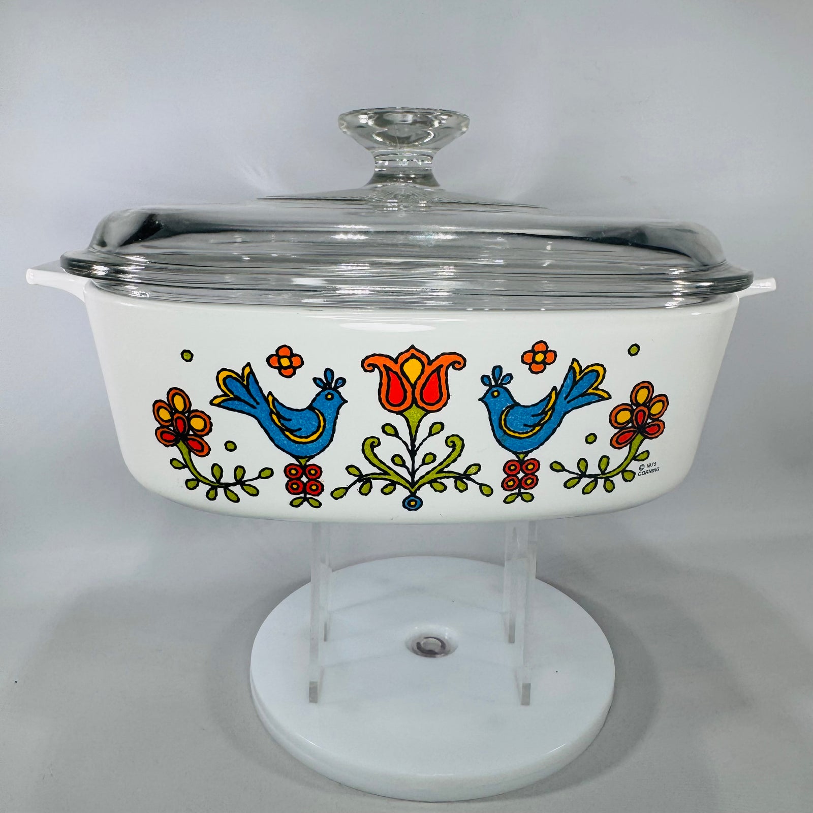 CorningWare Country Festival A-8-B 8x8 Casserole Dish with Pyrex Lid (1975) – Vintage Kitchenware