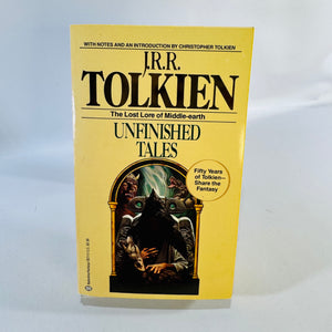 Unfinished Tales J.R.R. Tolkien 1988 Ballantine Paperback Yellow Cover Middle-earth Lore