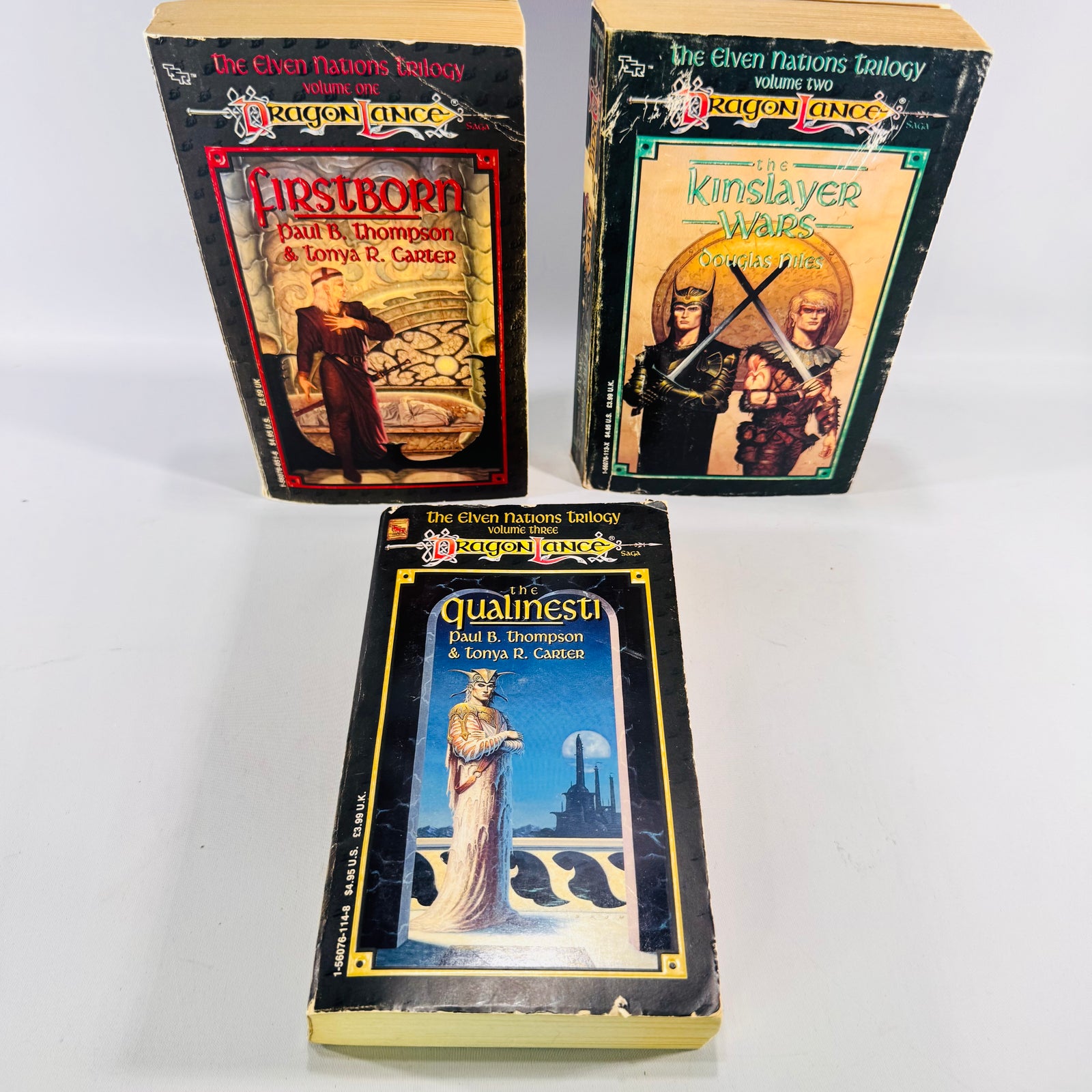 Dragonlance Elven Nations Trilogy Complete 3 Book Set 1991 TSR First Printings Fantasy Paperbacks