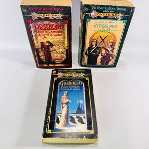 Dragonlance Elven Nations Trilogy Complete 3 Book Set 1991 TSR First Printings Fantasy Paperbacks