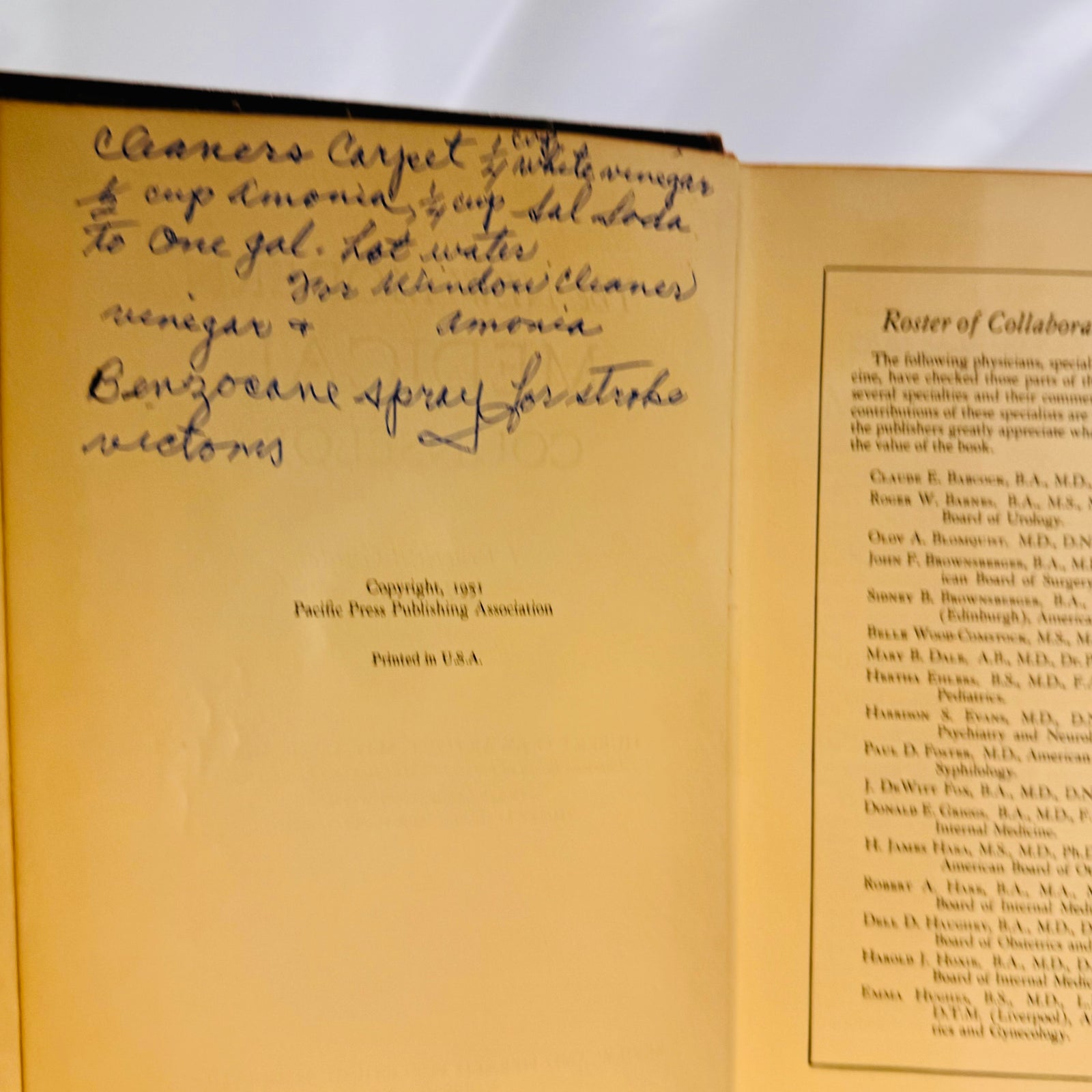 The New Modern Medical Counselor A Practical Guide to Health by Hurbert O. Swartout M.D. 1951  Review and Herald Publishing