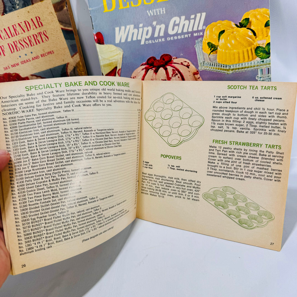 Three Vintage Dessert Pamphlets Great Recipes & Illustrations General Foods & Nordic Ware