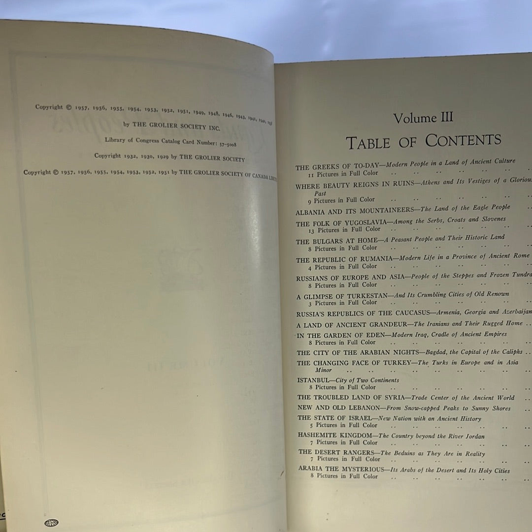 Lands and Peoples the World in Color Set of Five Helen Hynson Merrick (Editor)The Grolier Society 1951