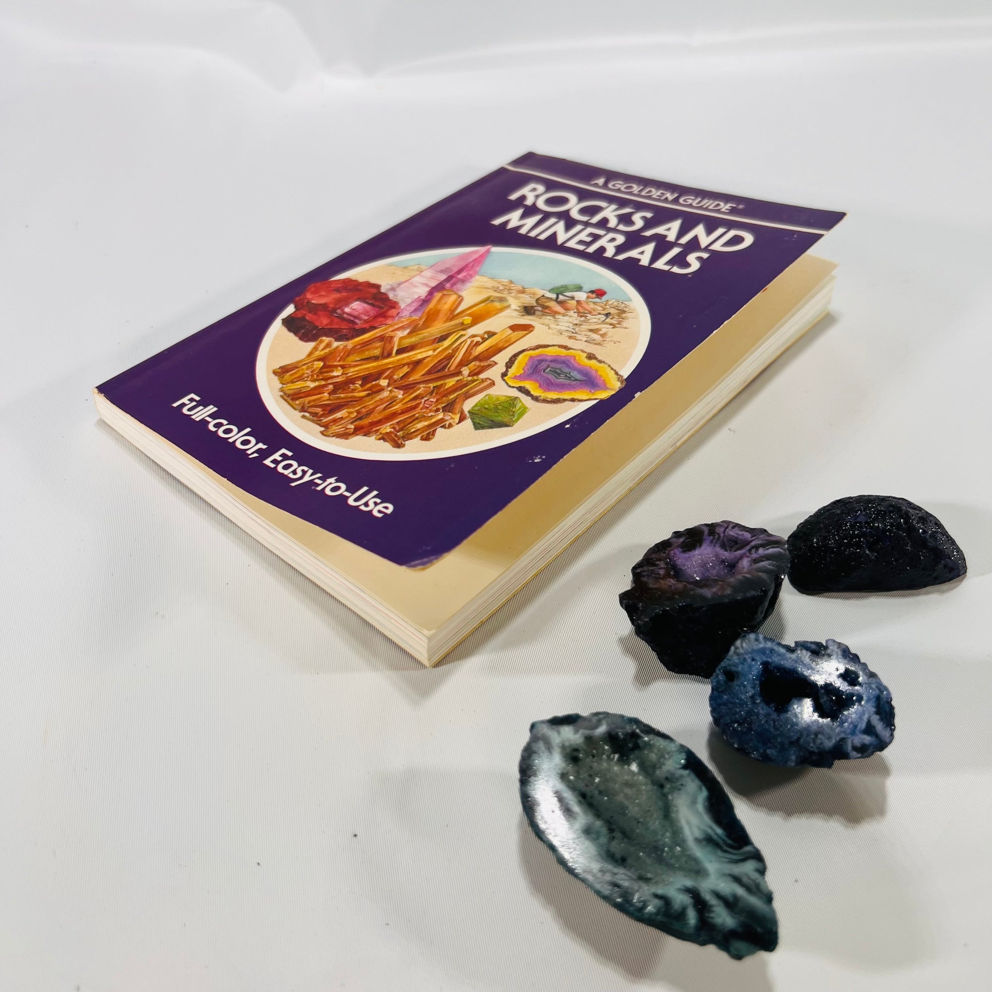 A Golden Guide Rocks and Minerals by Herbert S. Zim with Four Rocks Found with Book