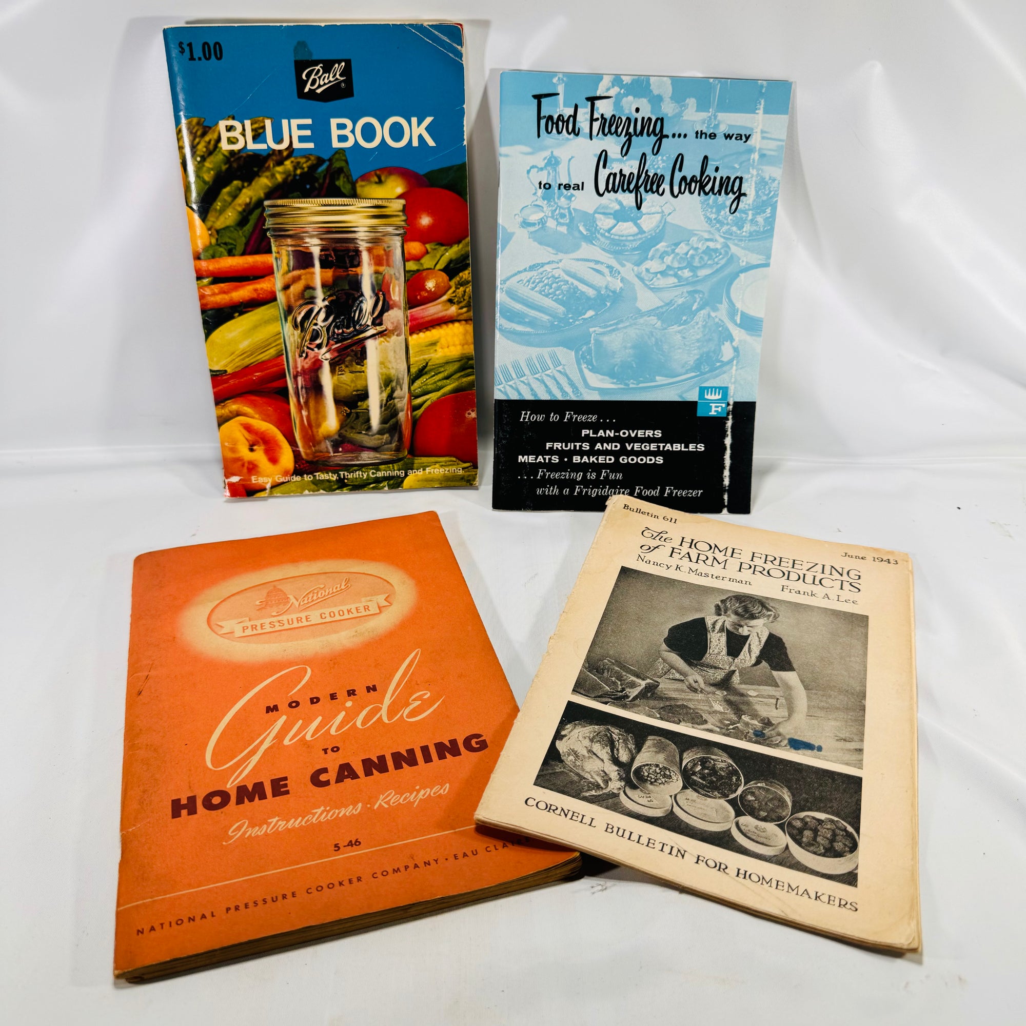 Vintage Canning & Freezing Guides Ball Frigidaire National Pressure Cooker & Cornell Bulletin for Homemakers