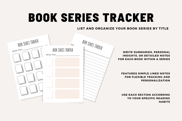 Book Series Tracker – Reading Vintage | Vintage Reading Planner