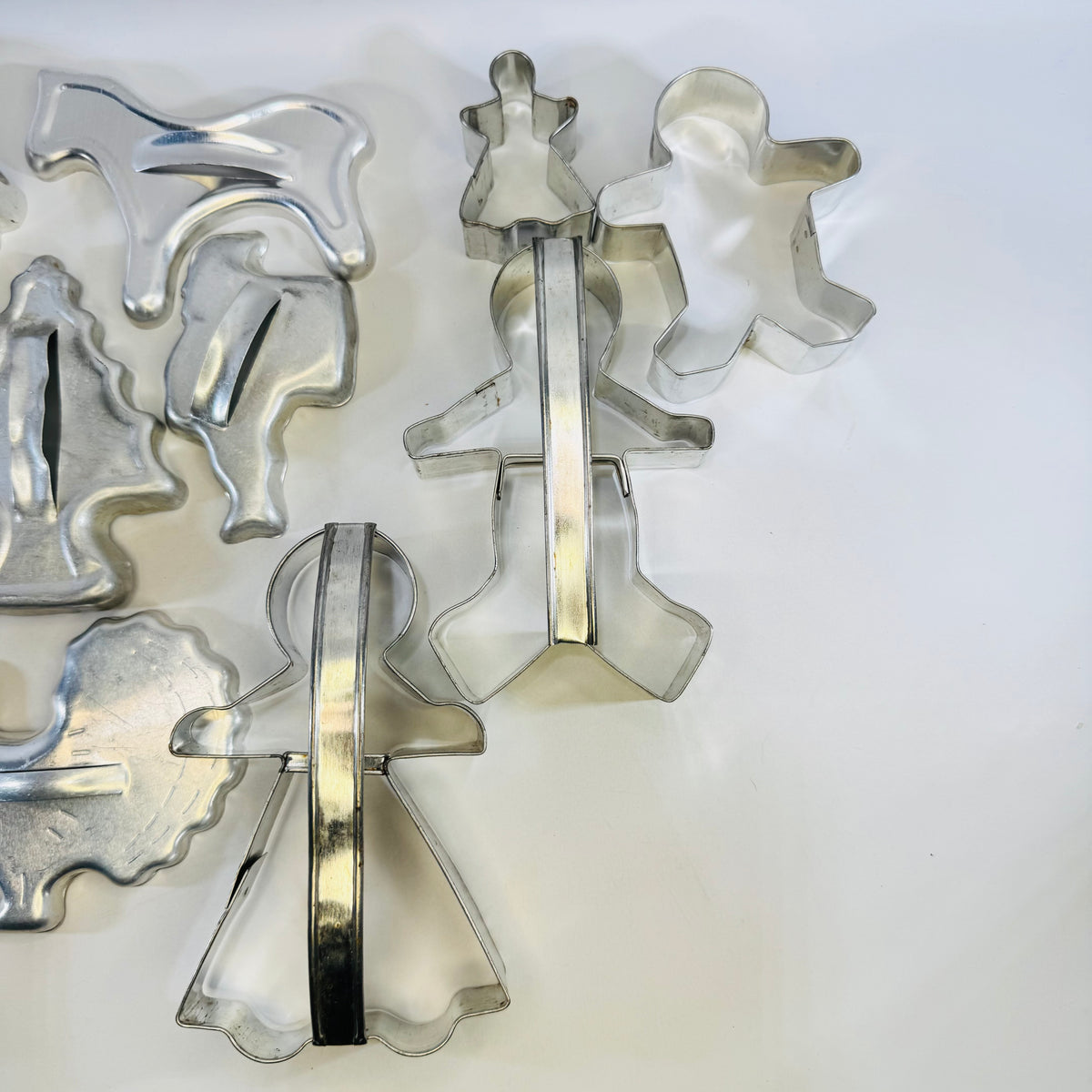 Aluminum Cookie Cutter Lot of 10 with Holiday Shapes