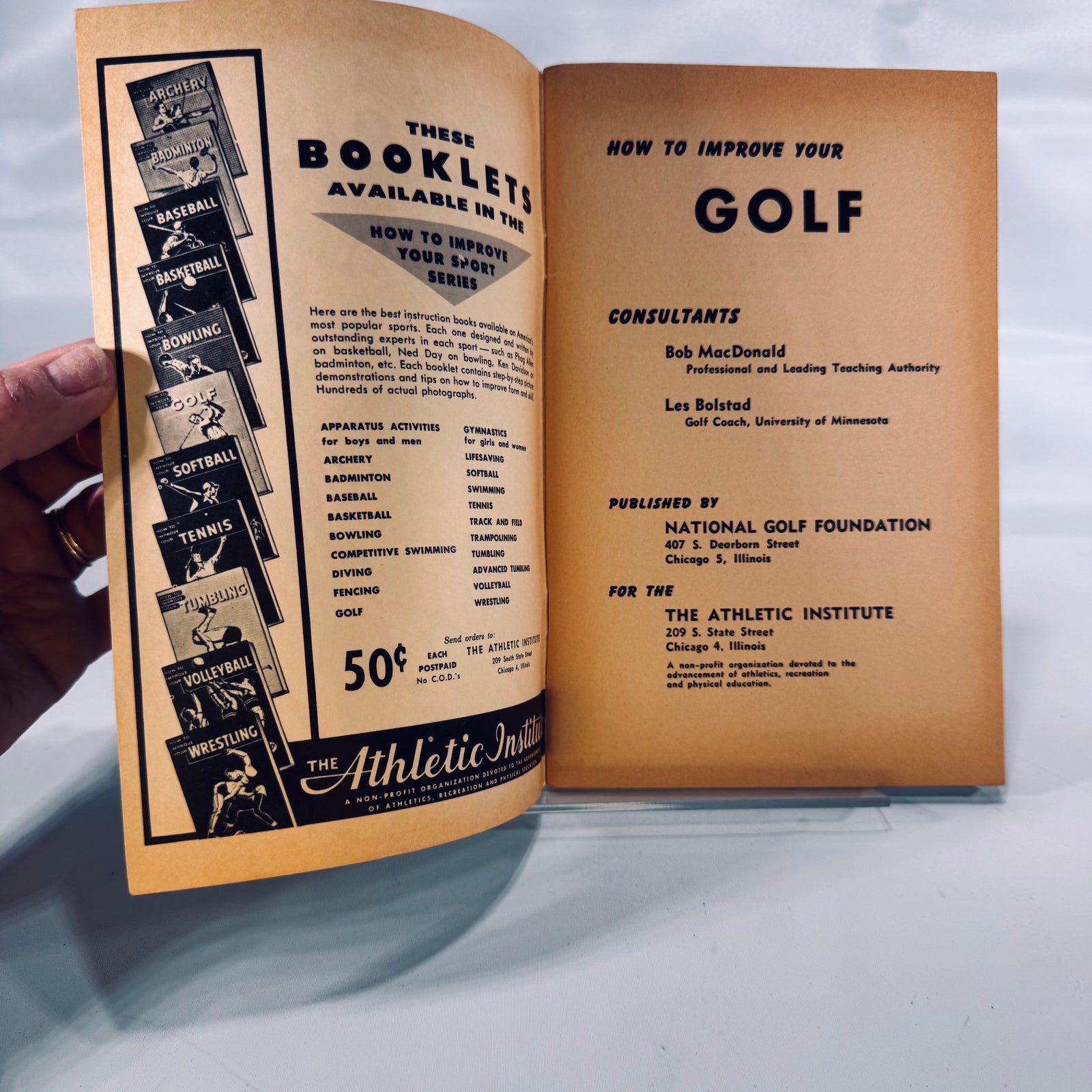 How to Improve your Golf (1960) Pub. by The National Golf Assoc. & Let's Analyze your Golf Swing Pamphlets