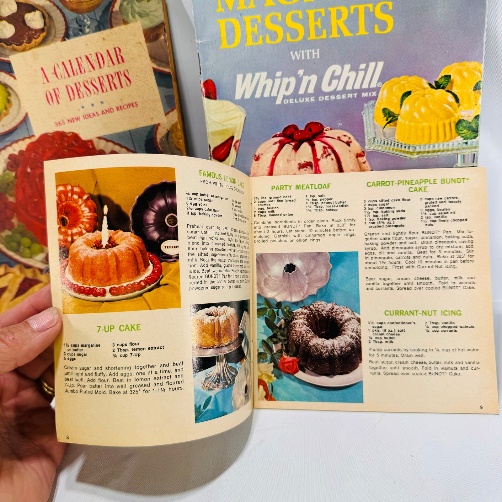 Three Vintage Dessert Pamphlets Great Recipes & Illustrations General Foods & Nordic Ware