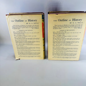 The Outline of History — H.G. Wells Two-Volume Set with Maps and Illustrations