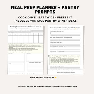 Vintage Cookbook Toolkit Printable PDF – 2026 Edition (Estate Sale + Collector + Cookbook Club)