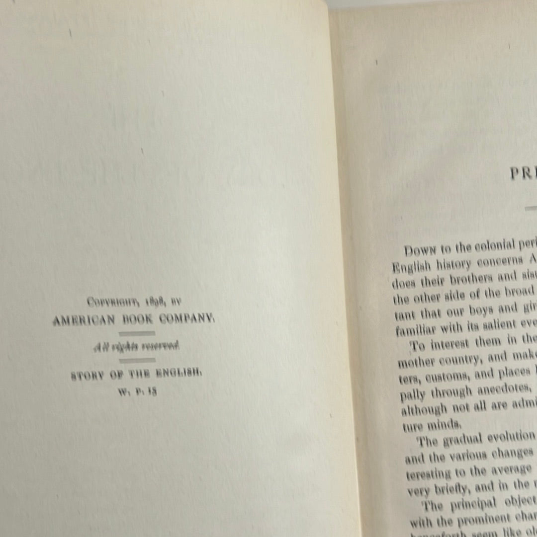 The Story of the English by H.A. Guerber 1898 Eclectic Readings American Book Company