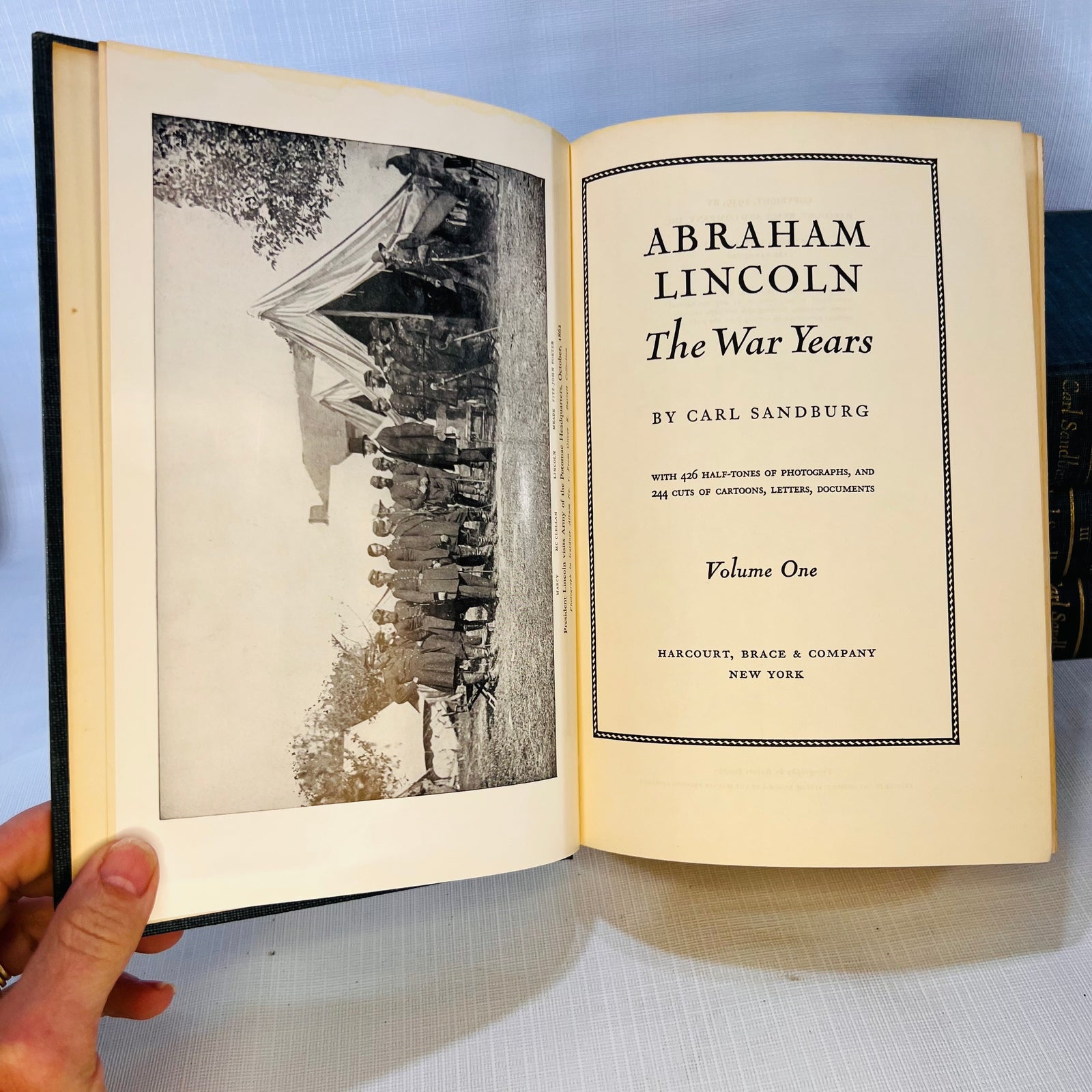 Abraham Lincoln the War Years in Four Volumes by Carl Sandburg 1939 Harcourt Brace & Company