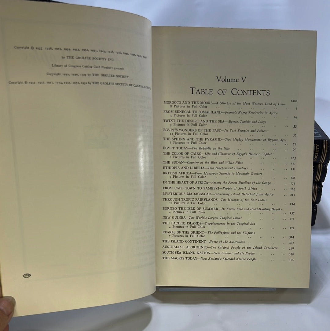 Lands and Peoples the World in Color Set of Five Helen Hynson Merrick (Editor)The Grolier Society 1951