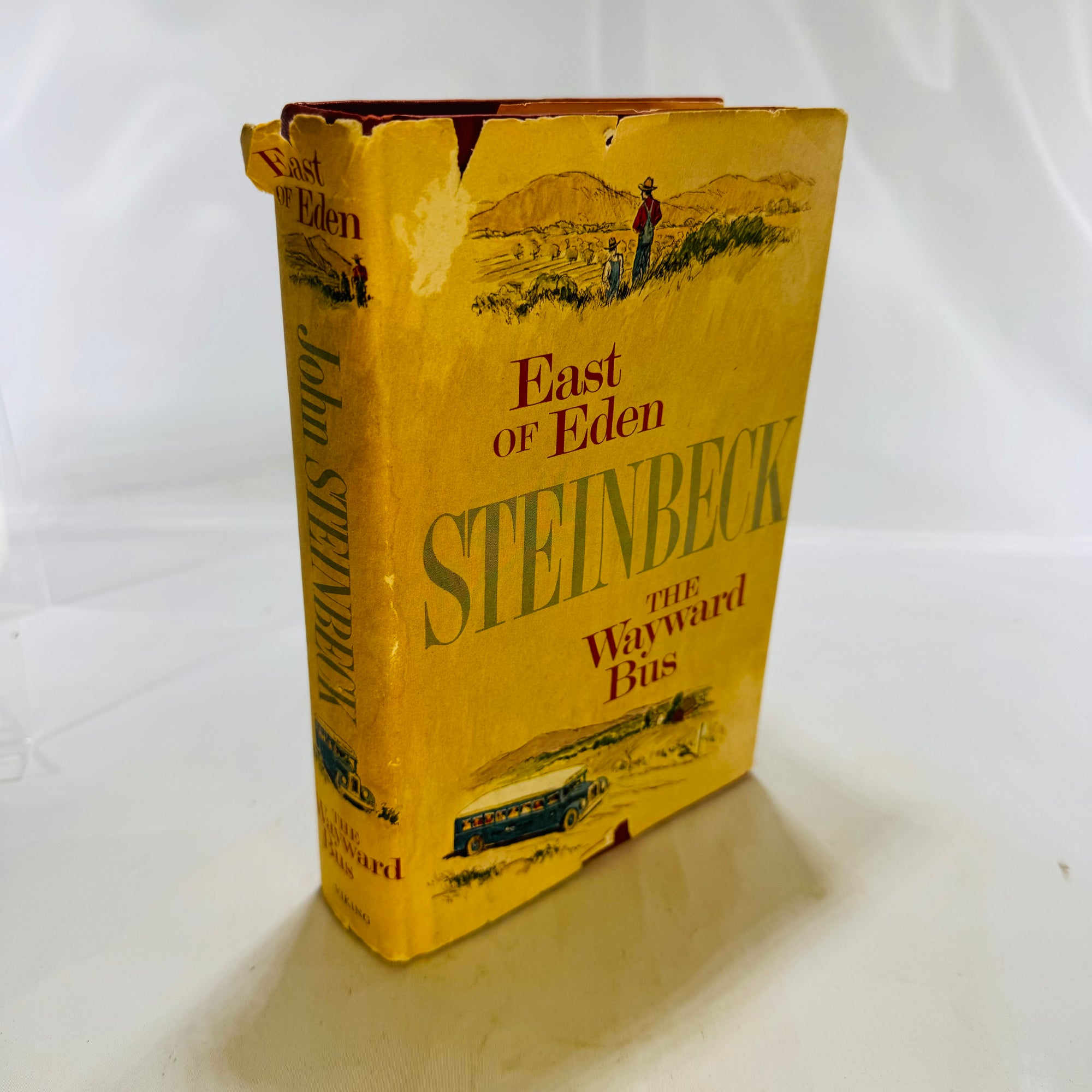 East of Eden & The Wayward Bus by John Steinbeck 1952 Viking Press Hardcover