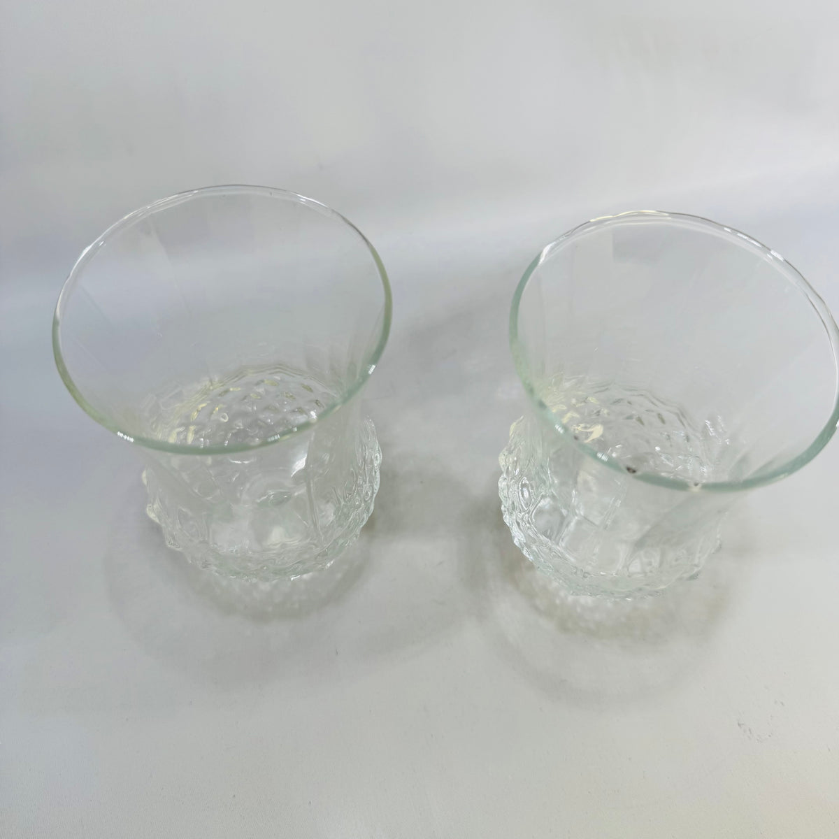 Vintage Homco Peg Votive Candle Holders Pair Fluted Glass Inserts for Wall Sconces or Candlesticks