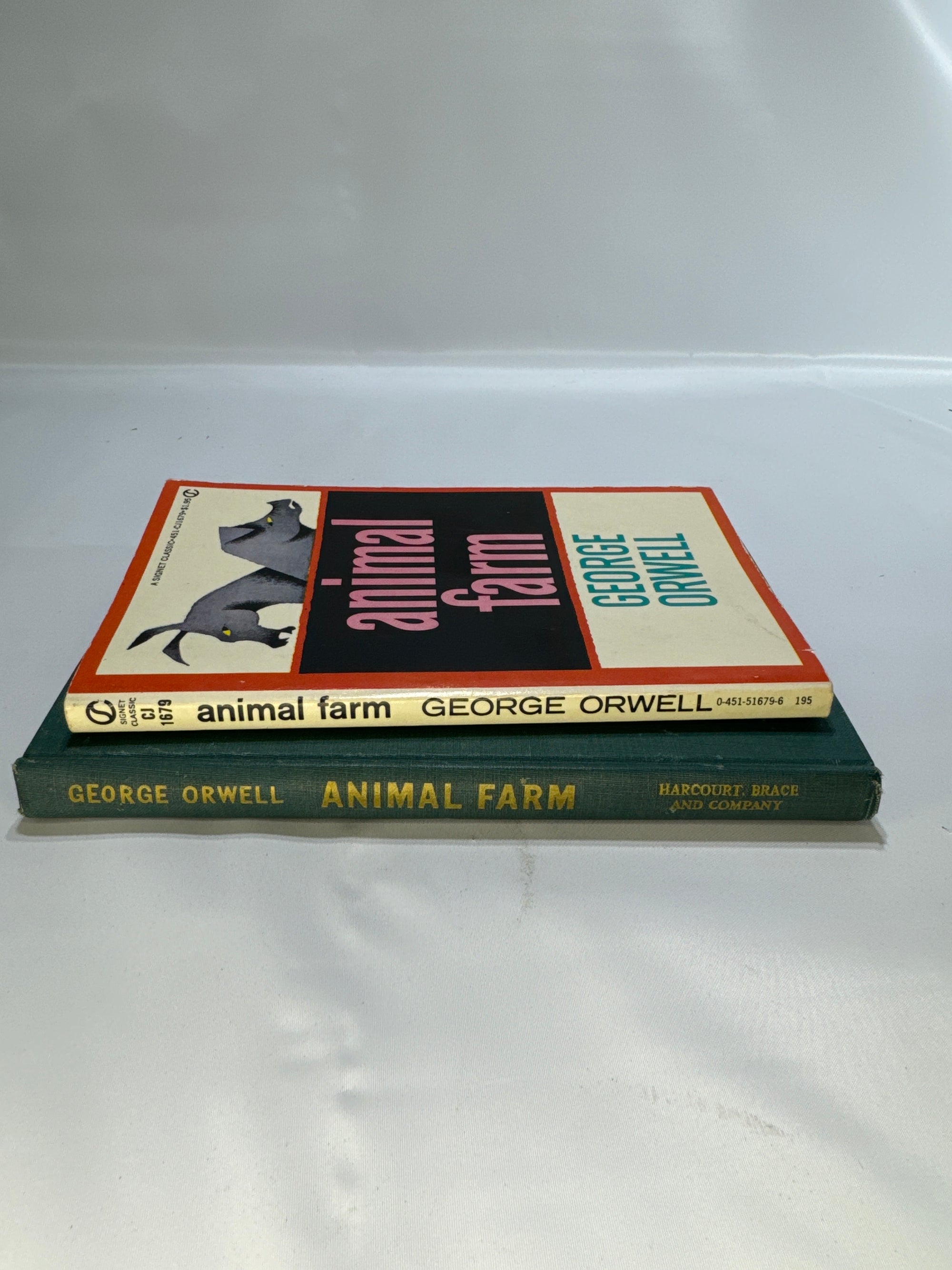 Two Versions of Animal Farm by George Orwell 1946 Harcout Brace and Company 1980s A Signet Classic