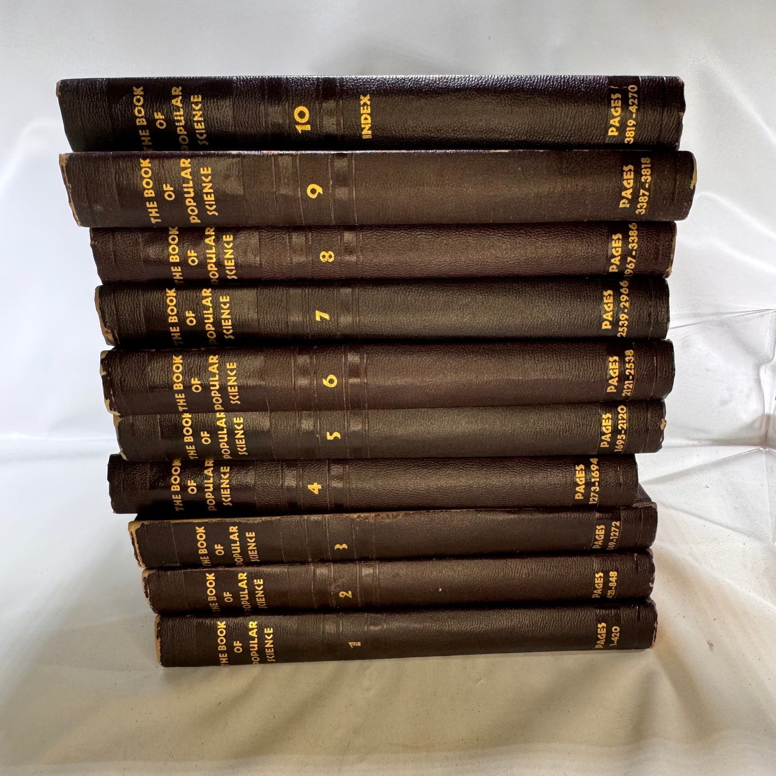 The Book of Popular Science Set by The Grolier Society Inc. 1954 Ten Volumes Hardcover