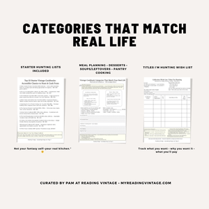 Vintage Cookbook Toolkit Printable PDF – 2026 Edition (Estate Sale + Collector + Cookbook Club)