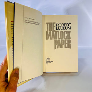 The Matlock Paper a novel by Robert Ludlum 1973 First Printing The Dial Press