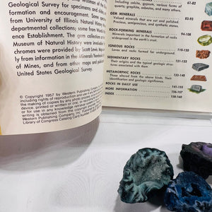 A Golden Guide Rocks and Minerals by Herbert S. Zim with Four Rocks Found with Book