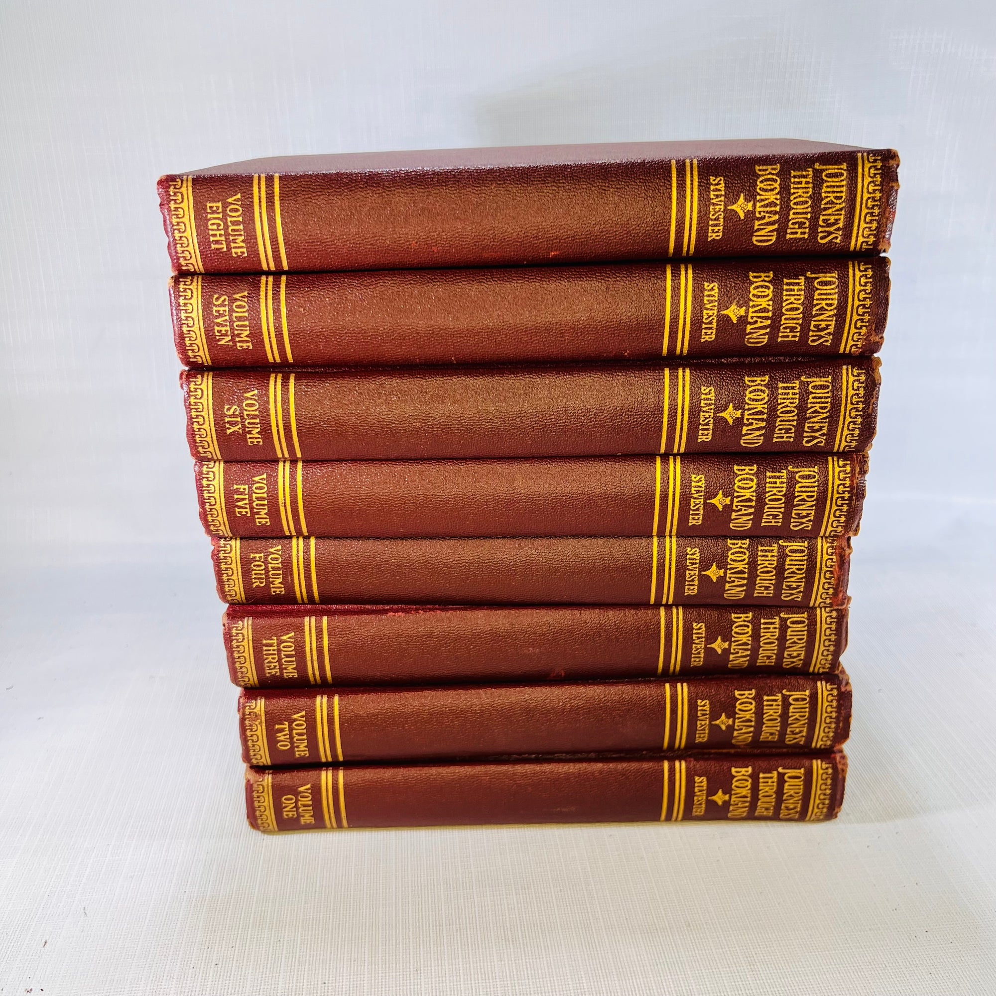 Journeys Through Bookland Volumes One Thru Eight by Charles H. Sylvester 1955 Bellows-Reeve Company