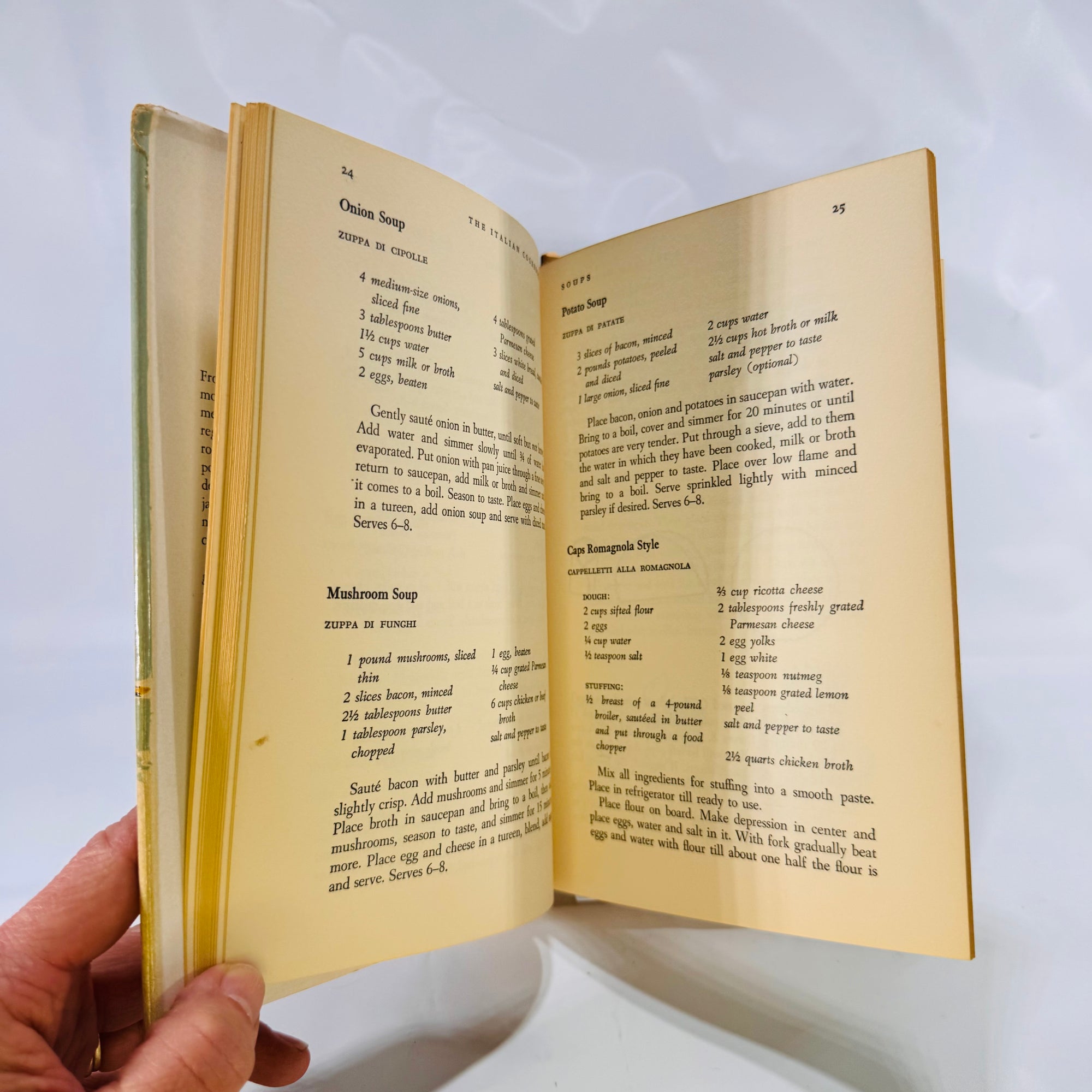 The Italian Cookbook by Maria Luisa Taglienti (1955), Vintage Hardcover Cookbook