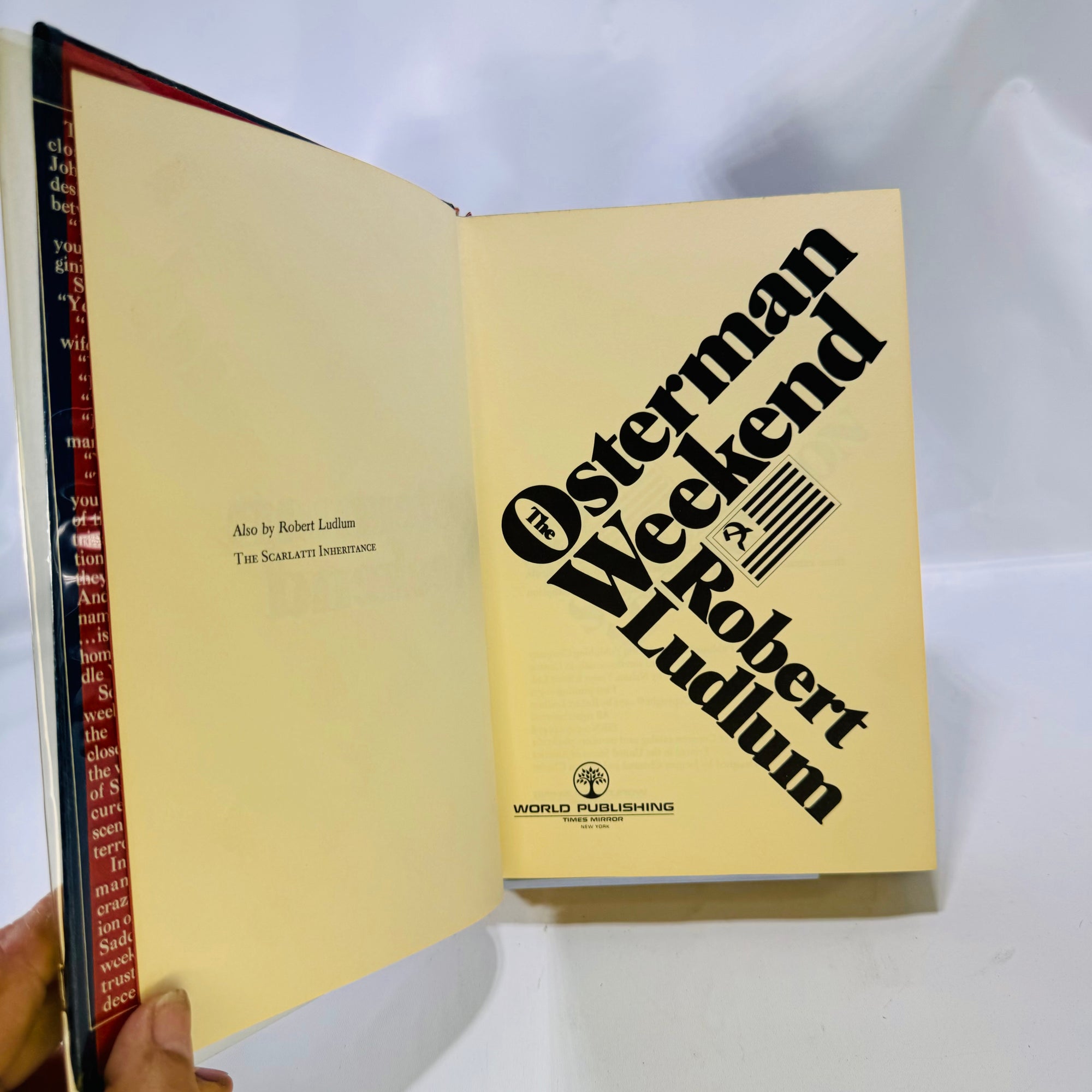 The Osterman Weekend by Robert Ludlum 1972 First Edition Hardcover World Publishing Co