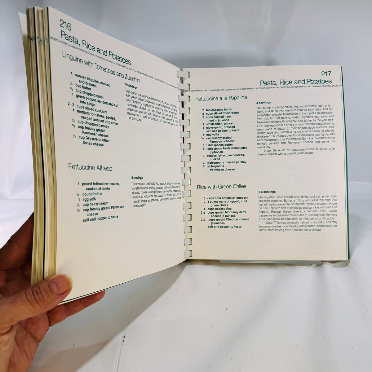 Colorado Cache Cookbook by the Junior League of Denver 1988 Plastic Comb Binding