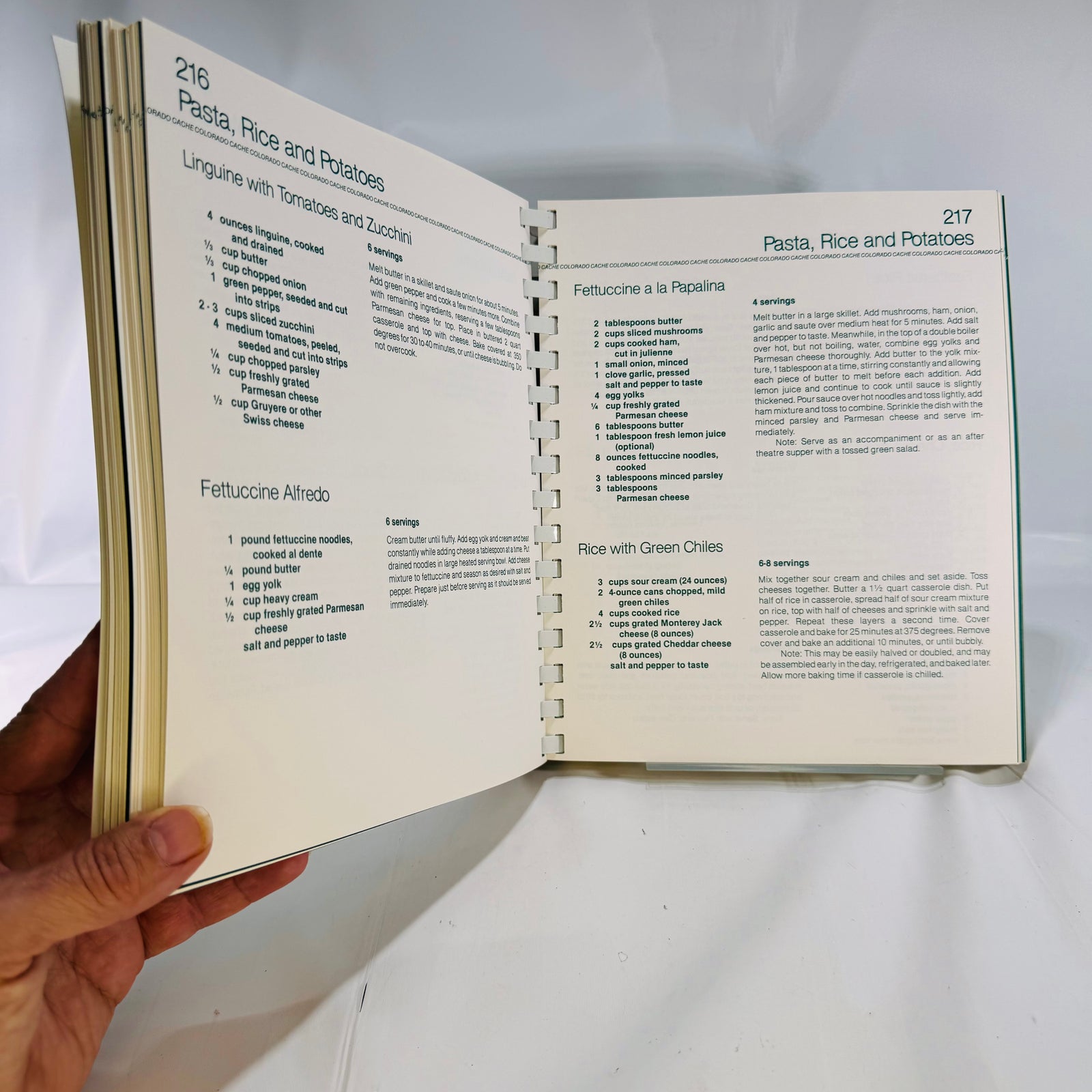 Colorado Cache Cookbook by the Junior League of Denver 1988 Plastic Comb Binding
