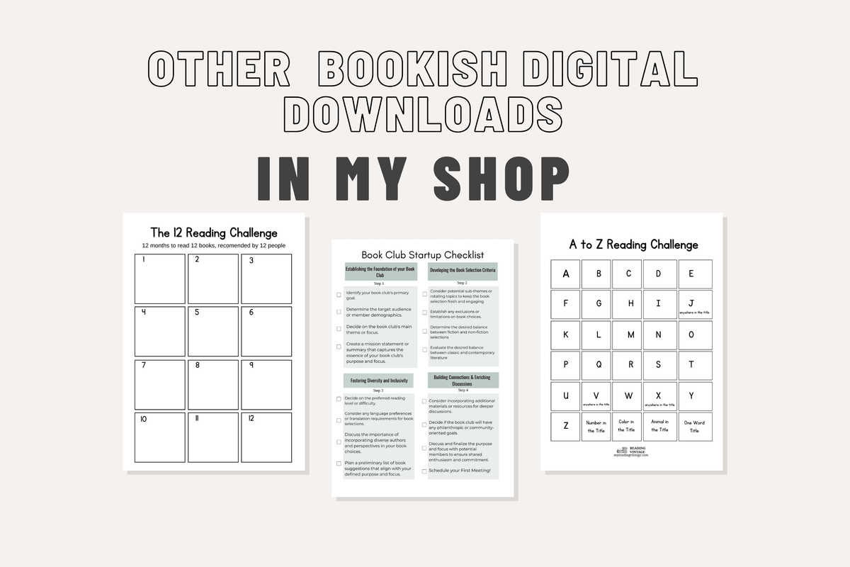 Ultimate Book Series Tracker (4 Printable Pages, Customizable) – Digital Download PDF | Reading Planner, Series Log