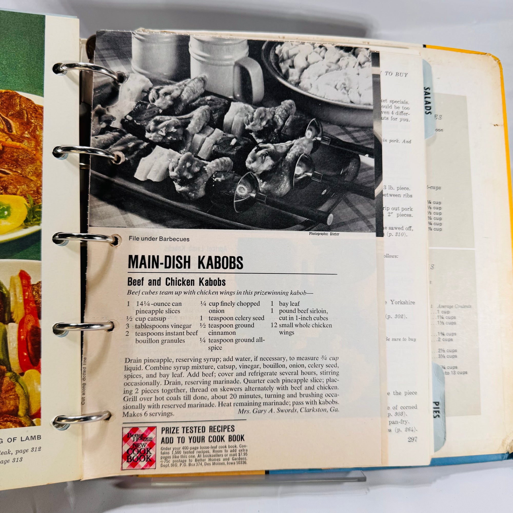 Betty Crocker's New Picture Cookbook Five Ring Binder 1961 by General Mills Inc. as found