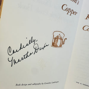 Signed Martha Dixon's Cooper Kettle Cook Book 1963 Wm B Eerdmans Publishing Co