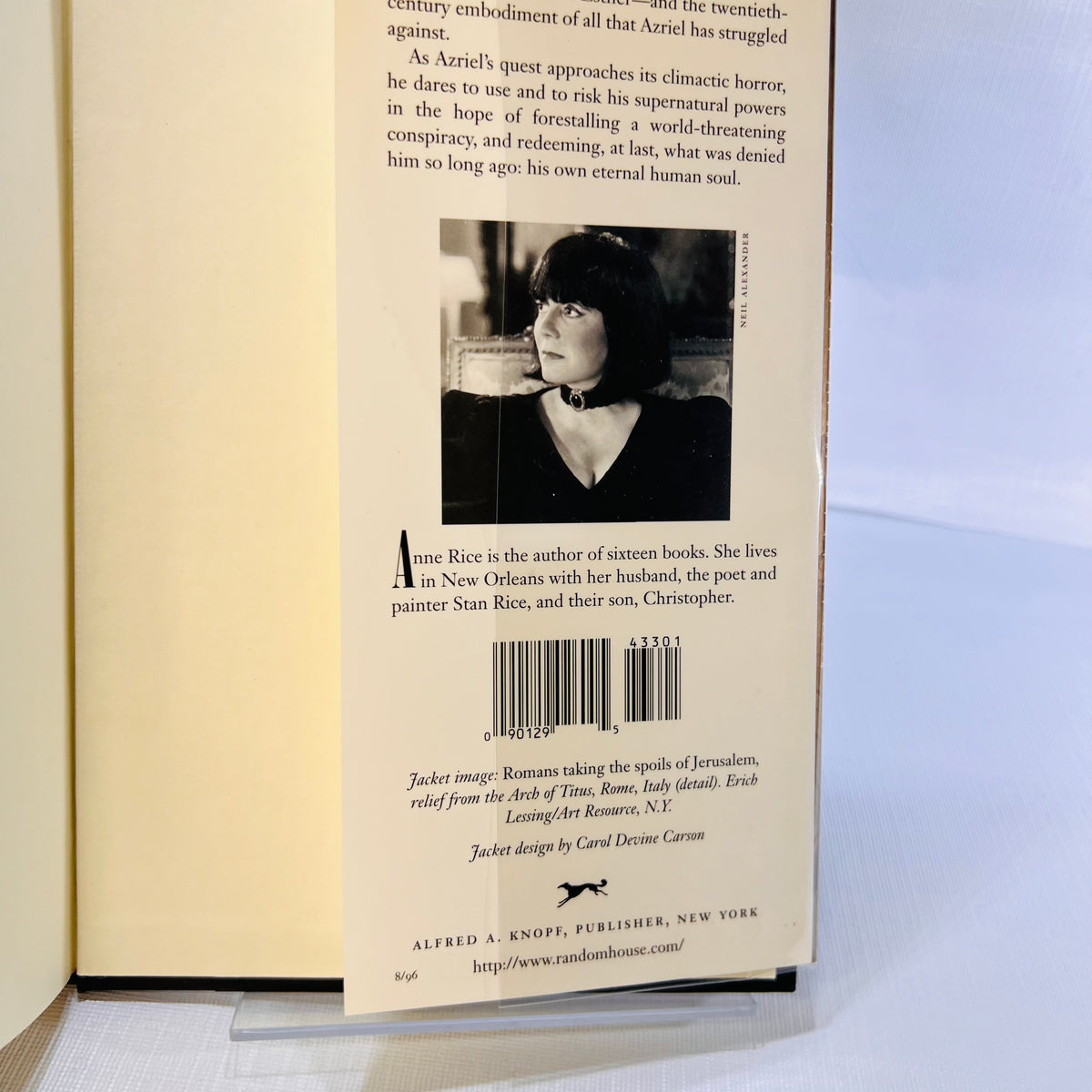 Servant of the Bones by Anne Rice 1996 First Edition Alfred A. Knopf