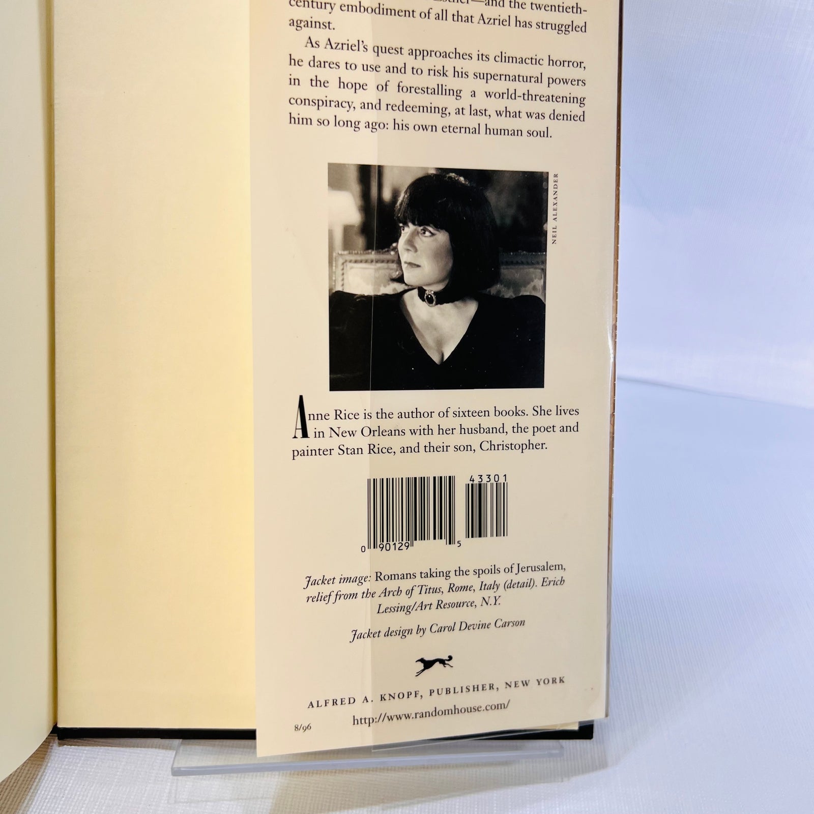 Servant of the Bones by Anne Rice 1996 First Edition Alfred A. Knopf