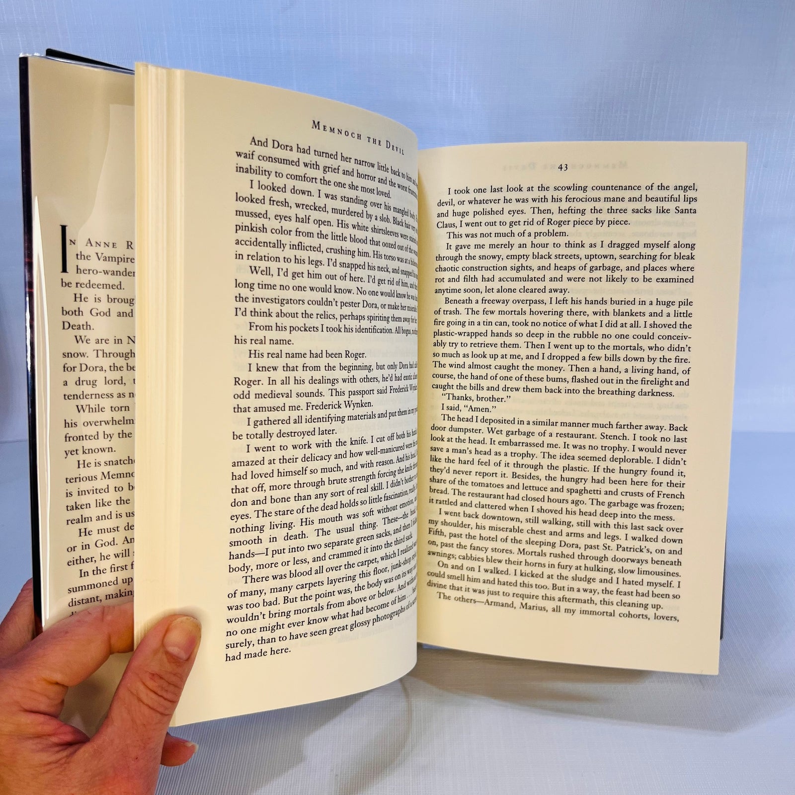 Memnoch the Devil by Anne Rice The Vampire Chronicles 1995 First Edition Alfred A. Knopf