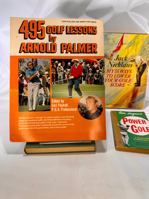 Four Vintage Golf Books by authors Arnold Palmer, Ben Hogan, Jack Nicklaus Tom Scott 1970s