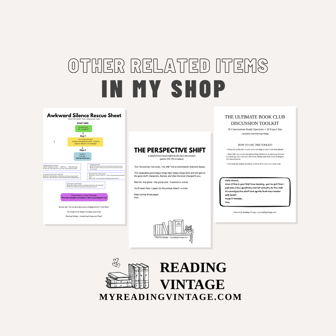 Book Club in 10 Minutes: Vote + Plan + Roles (PDF Printable)