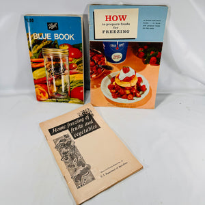 Vintage Canning & Freezing Guides Bundle Ball Blue Book Sears and Roebuck U.S.Dept of Agriculture Pamphlets