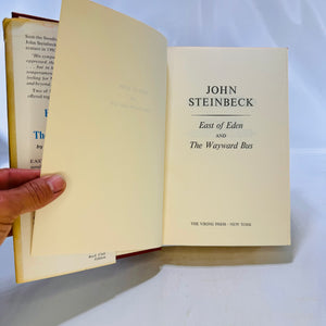 East of Eden & The Wayward Bus by John Steinbeck 1952 Viking Press Hardcover