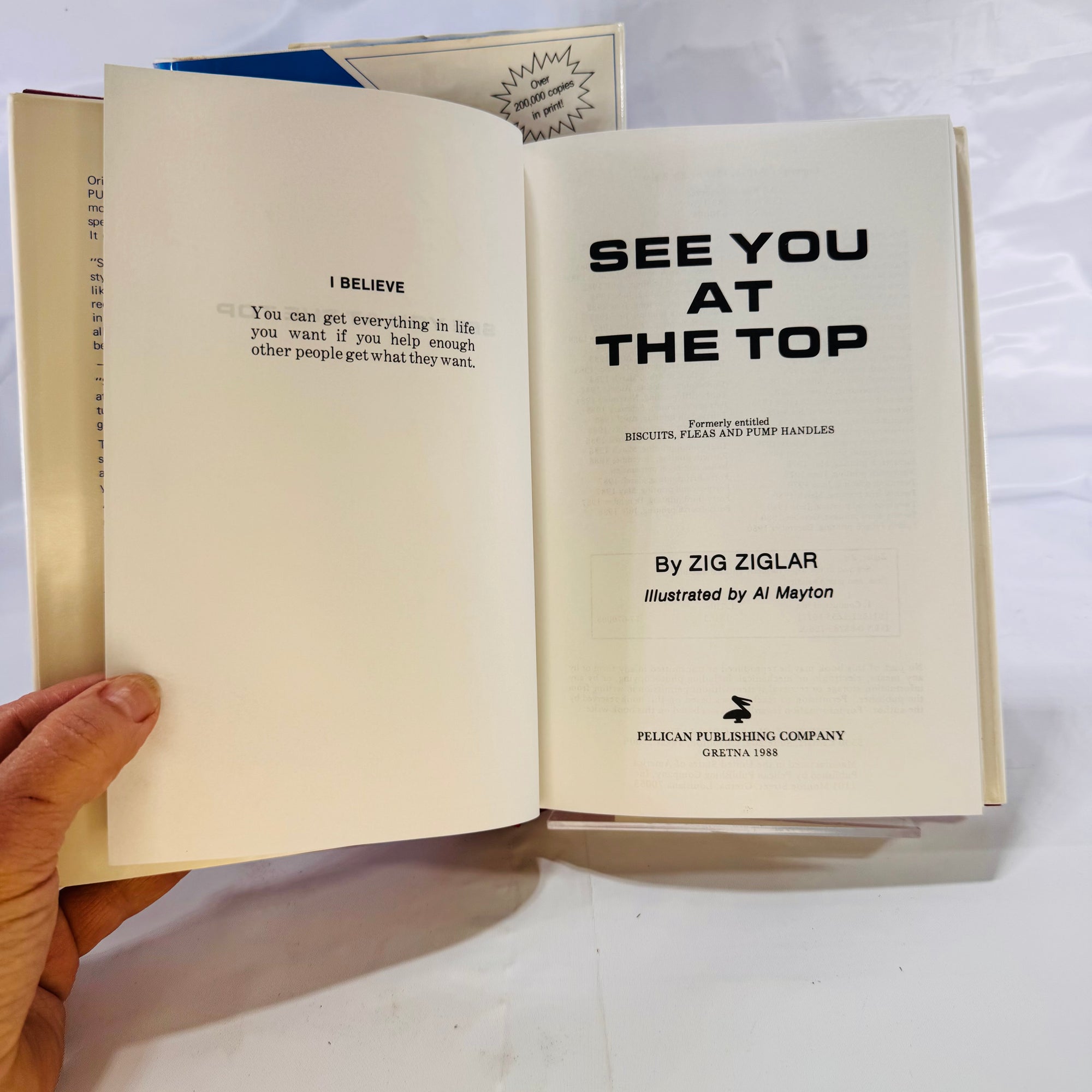 Two Vintage Zig Ziglar Hardcover Books: "See You At the Top" (1988) & "Secrets of Closing the Sale" (1984)