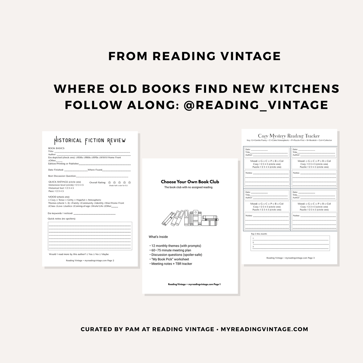 Vintage Cookbook Toolkit Printable PDF – 2026 Edition (Estate Sale + Collector + Cookbook Club)