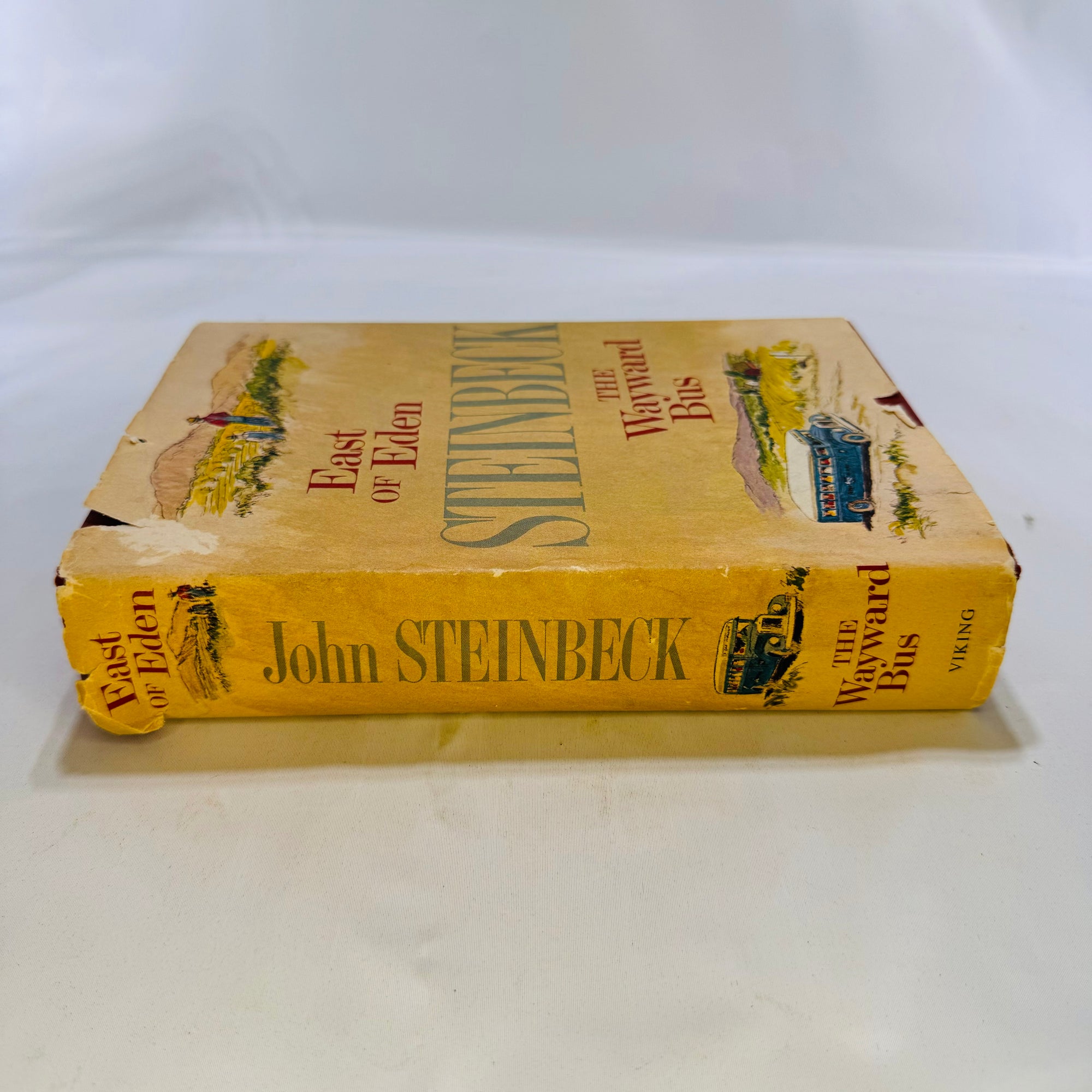 East of Eden & The Wayward Bus by John Steinbeck 1952 Viking Press Hardcover