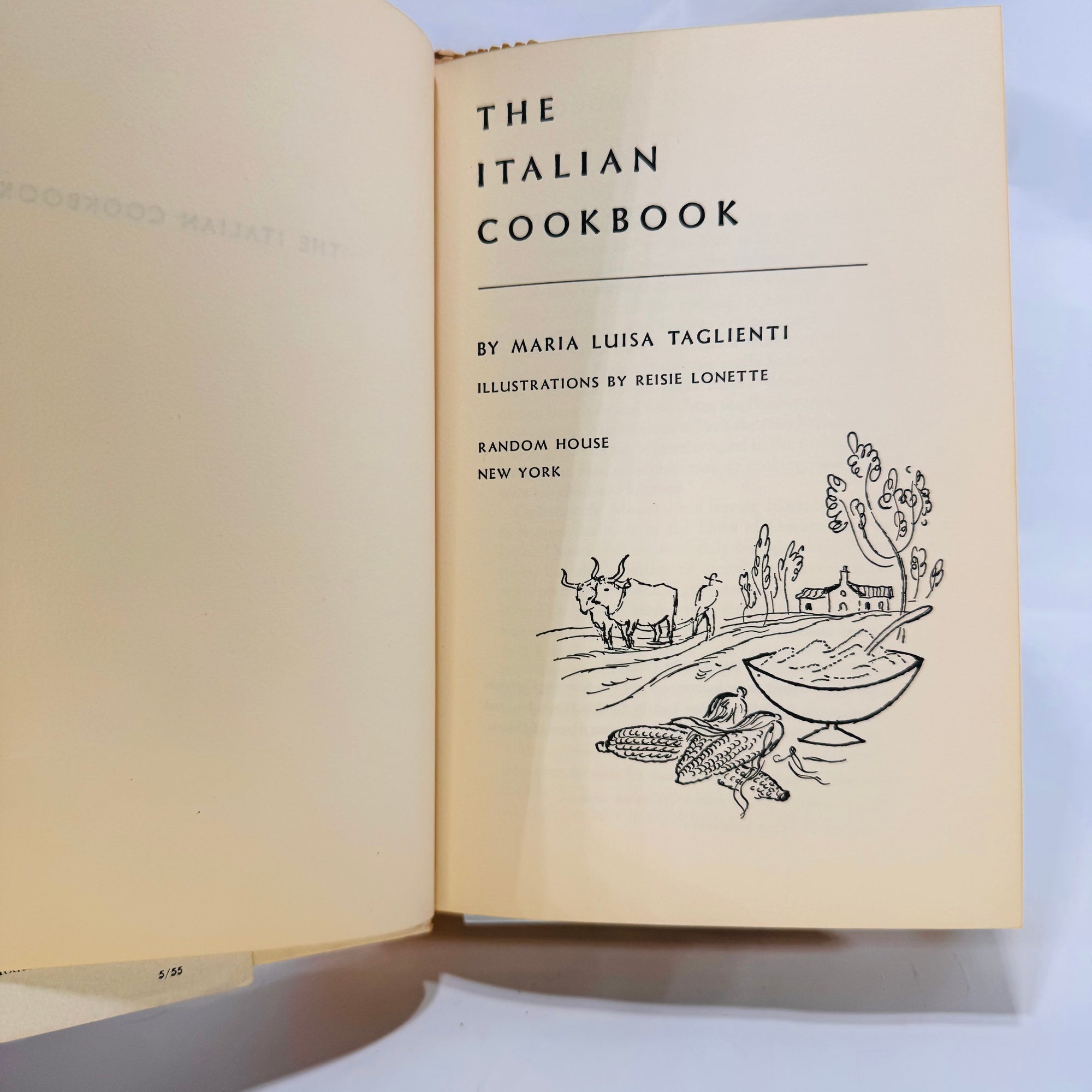 The Italian Cookbook by Maria Luisa Taglienti (1955), Vintage Hardcover Cookbook