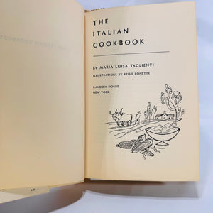The Italian Cookbook by Maria Luisa Taglienti (1955), Vintage Hardcover Cookbook