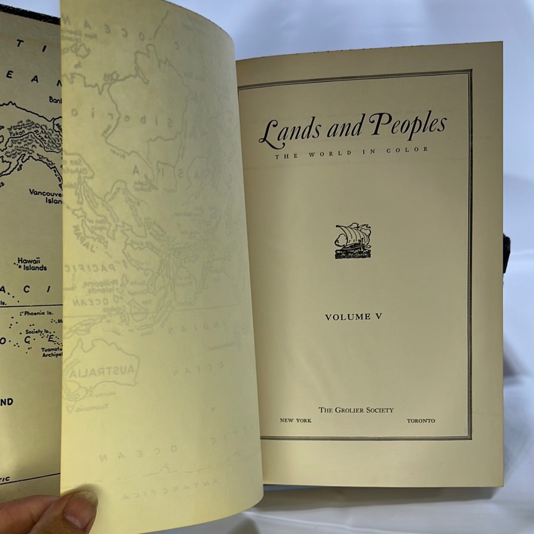 Lands and Peoples the World in Color Set of Five Helen Hynson Merrick (Editor)The Grolier Society 1951